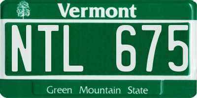 VT license plate NTL675