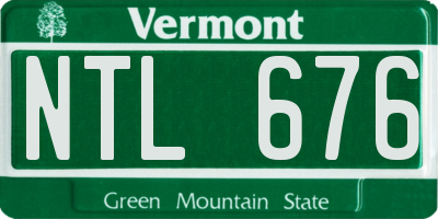 VT license plate NTL676
