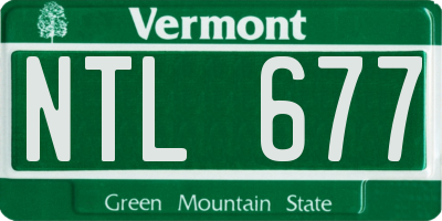 VT license plate NTL677