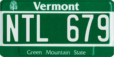 VT license plate NTL679
