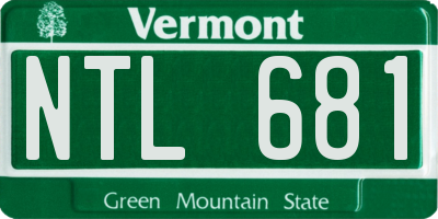 VT license plate NTL681