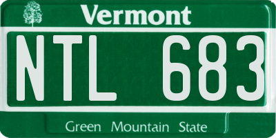VT license plate NTL683