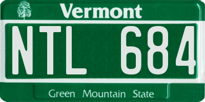 VT license plate NTL684