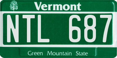 VT license plate NTL687