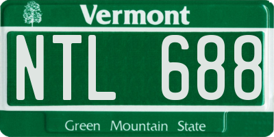 VT license plate NTL688