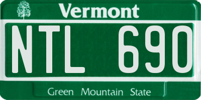 VT license plate NTL690