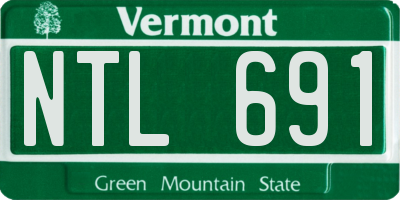 VT license plate NTL691