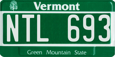 VT license plate NTL693