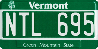 VT license plate NTL695