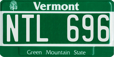 VT license plate NTL696