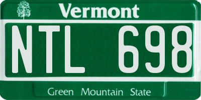 VT license plate NTL698