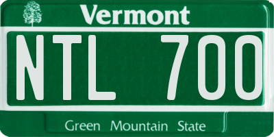 VT license plate NTL700