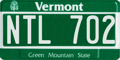 VT license plate NTL702