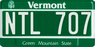 VT license plate NTL707