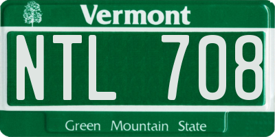 VT license plate NTL708