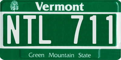 VT license plate NTL711