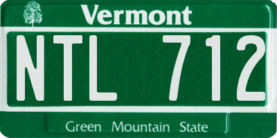 VT license plate NTL712
