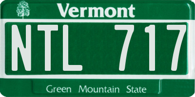 VT license plate NTL717