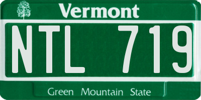 VT license plate NTL719