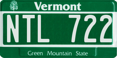 VT license plate NTL722