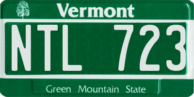 VT license plate NTL723