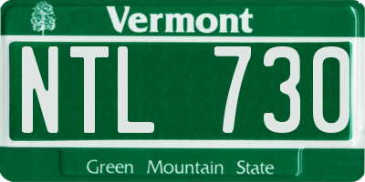 VT license plate NTL730