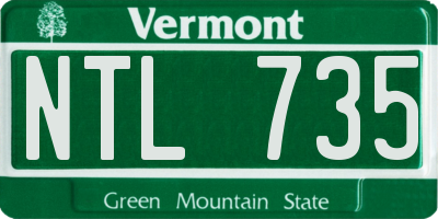 VT license plate NTL735