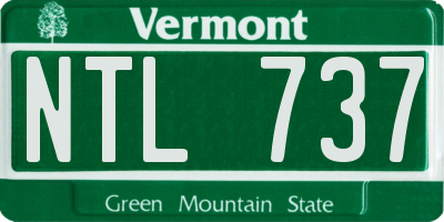 VT license plate NTL737