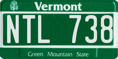 VT license plate NTL738