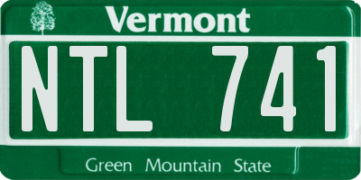 VT license plate NTL741