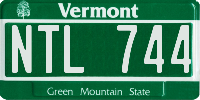 VT license plate NTL744