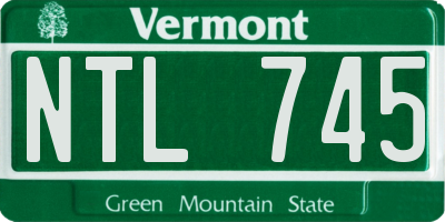 VT license plate NTL745