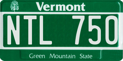 VT license plate NTL750