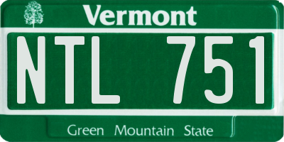VT license plate NTL751