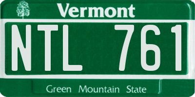 VT license plate NTL761