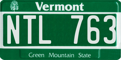 VT license plate NTL763