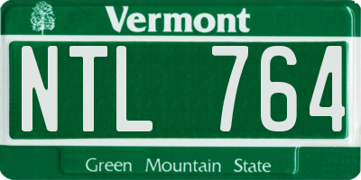 VT license plate NTL764