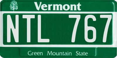 VT license plate NTL767