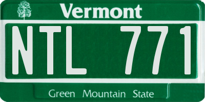 VT license plate NTL771