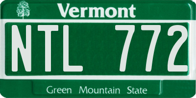 VT license plate NTL772