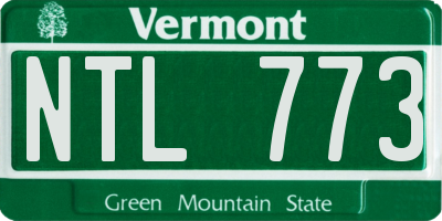 VT license plate NTL773