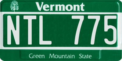 VT license plate NTL775