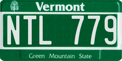 VT license plate NTL779