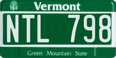 VT license plate NTL798