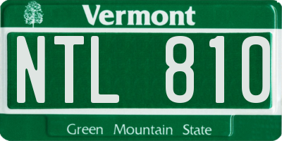 VT license plate NTL810