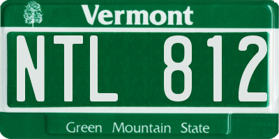 VT license plate NTL812