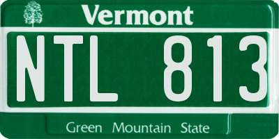VT license plate NTL813