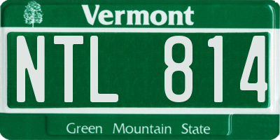 VT license plate NTL814