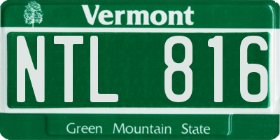VT license plate NTL816