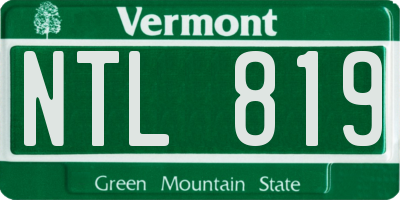 VT license plate NTL819